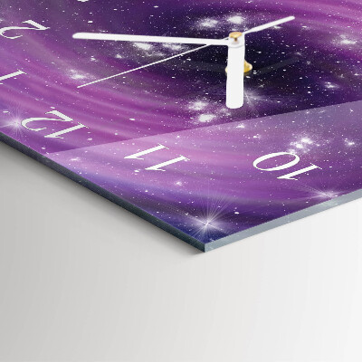 Horloge carrée en verre Abstraction