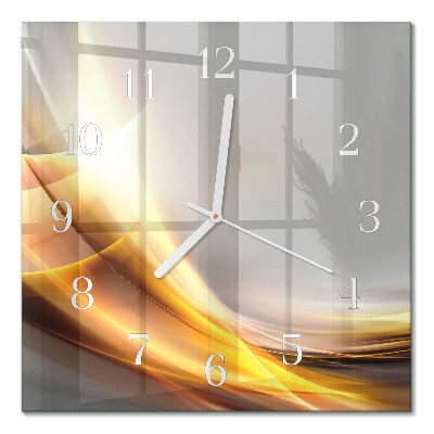 Horloge carrée en verre Abstraction