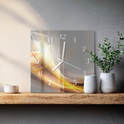 Horloge carrée en verre Abstraction