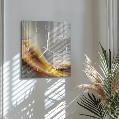 Horloge carrée en verre Abstraction