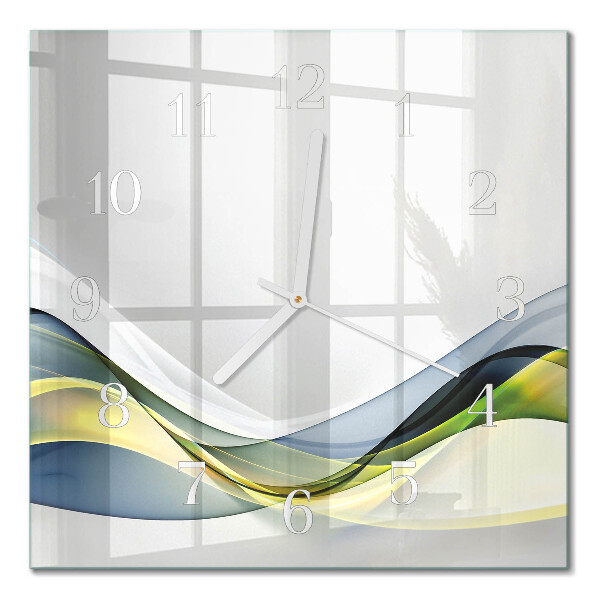 Horloge carrée en verre Abstraction