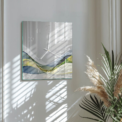 Horloge carrée en verre Abstraction