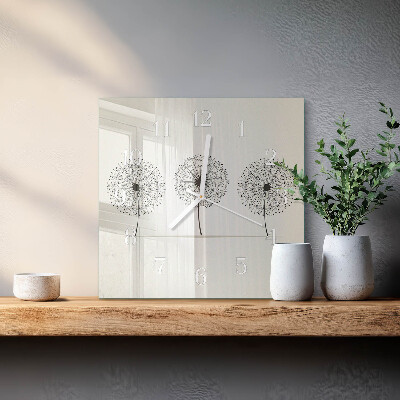 Horloge carrée en verre Abstraction