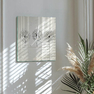 Horloge carrée en verre Abstraction