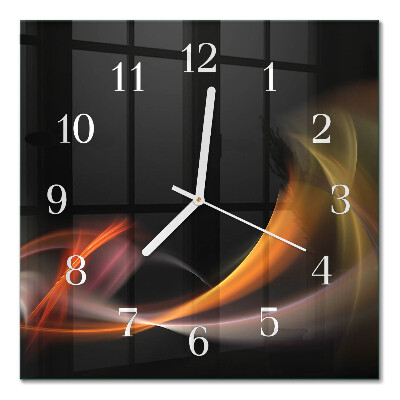 Horloge carrée en verre Abstraction