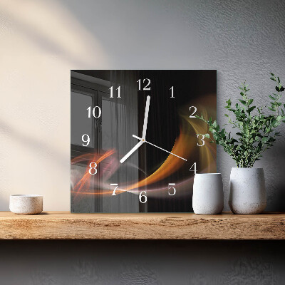 Horloge carrée en verre Abstraction