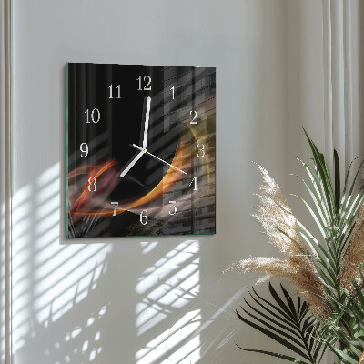 Horloge carrée en verre Abstraction