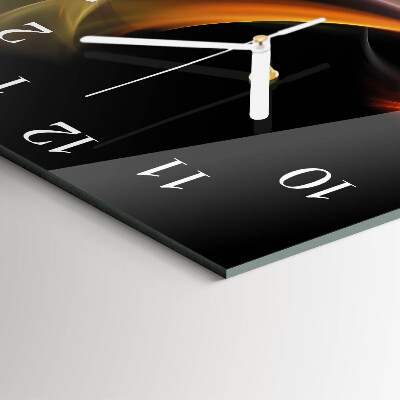 Horloge carrée en verre Abstraction