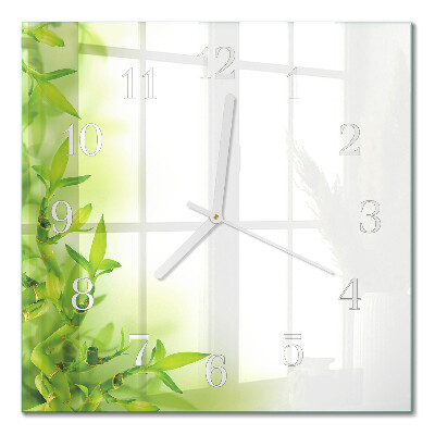 Horloge carrée en verre Nature