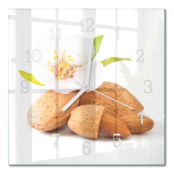 Horloge murale carrée Amandes