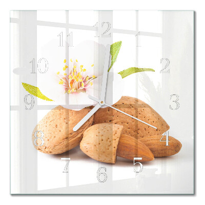 Horloge murale carrée Amandes