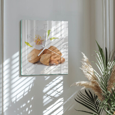 Horloge murale carrée Amandes
