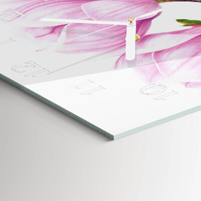 Horloge carrée en verre Magnolia