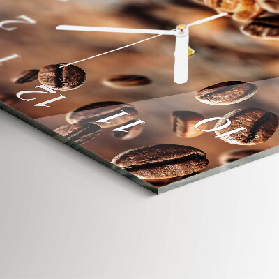 Horloge murale carrée Café en grains