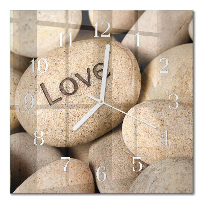 Horloge murale carrée Pierres