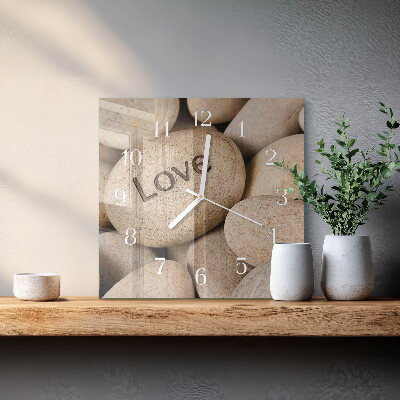 Horloge murale carrée Pierres