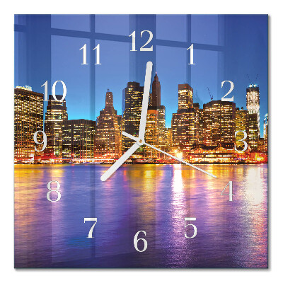 Horloge carrée en verre Horizon
