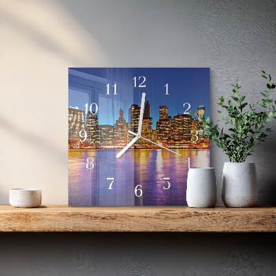 Horloge carrée en verre Horizon