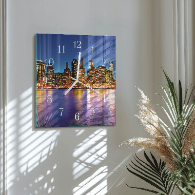 Horloge carrée en verre Horizon