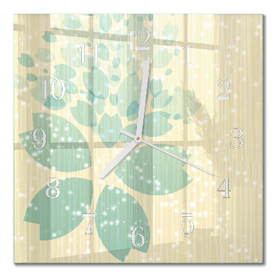 Horloge carrée en verre Abstraction