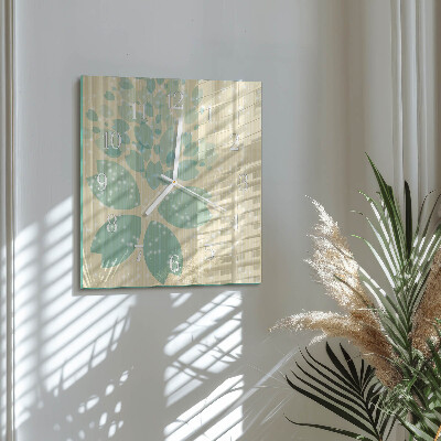 Horloge carrée en verre Abstraction