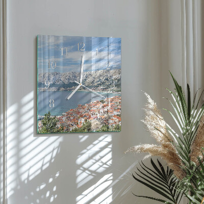 Horloge carrée en verre Baie