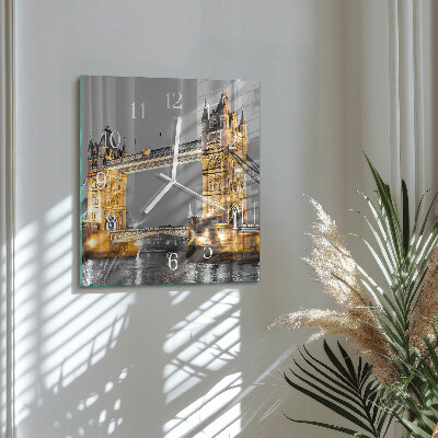 Horloge carrée en verre Tower bridge