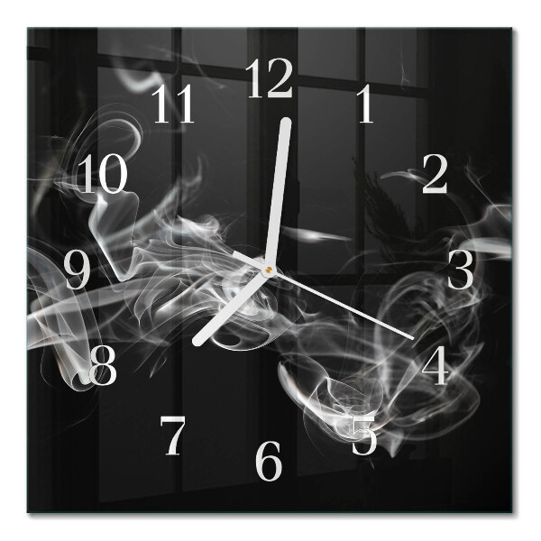 Horloge murale carrée Fumée