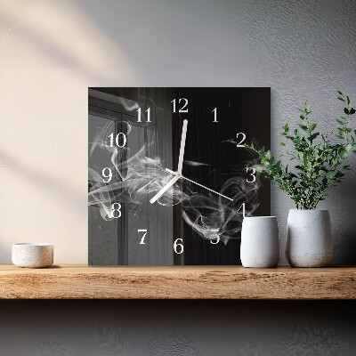 Horloge murale carrée Fumée