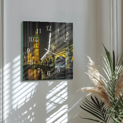 Horloge carrée en verre Londres