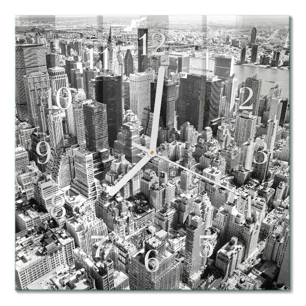 Horloge carrée en verre Horizon
