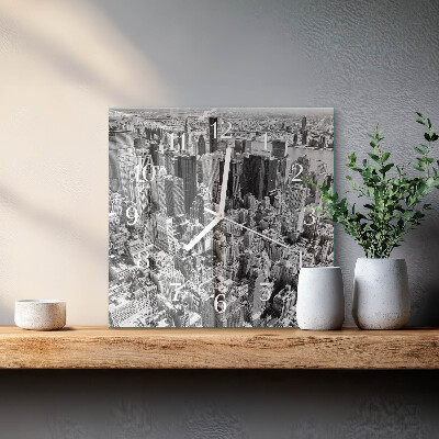 Horloge carrée en verre Horizon