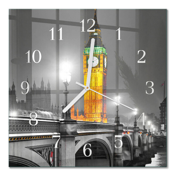 Horloge carrée en verre Big ben