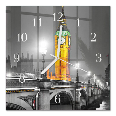 Horloge carrée en verre Big ben