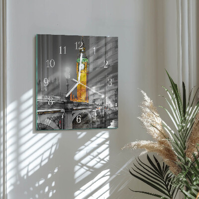 Horloge carrée en verre Big ben