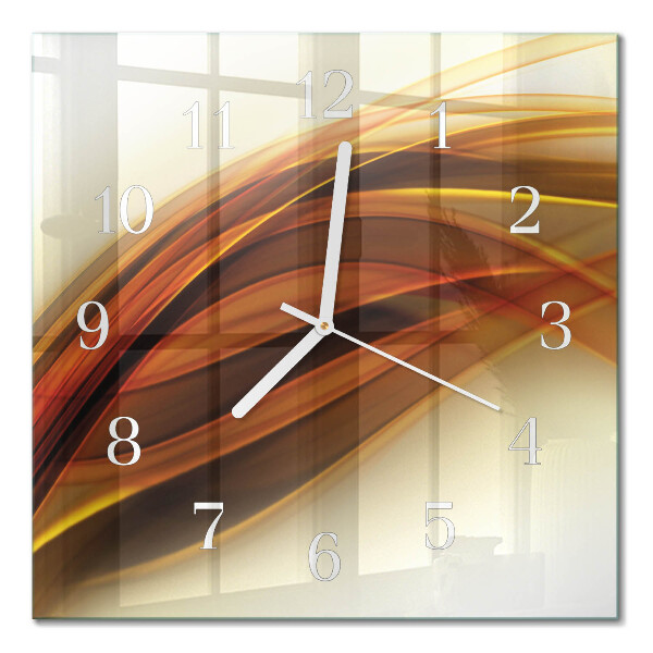 Horloge carrée en verre Abstraction