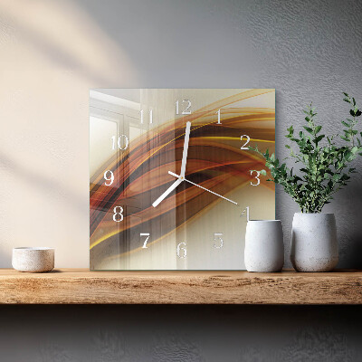 Horloge carrée en verre Abstraction