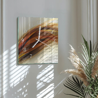 Horloge carrée en verre Abstraction