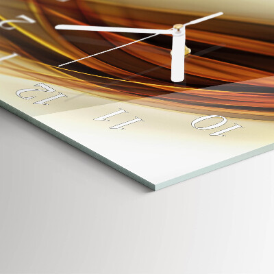 Horloge carrée en verre Abstraction