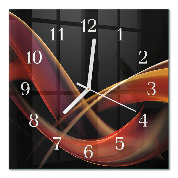 Horloge carrée en verre Abstraction