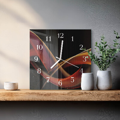 Horloge carrée en verre Abstraction