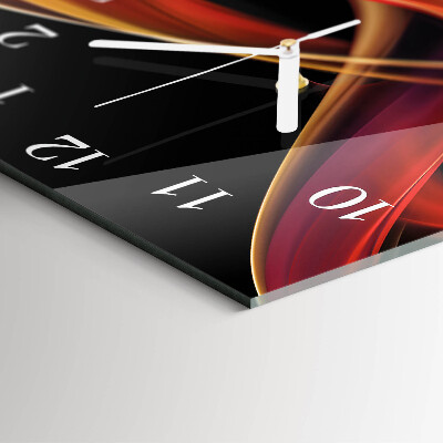 Horloge carrée en verre Abstraction