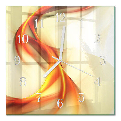 Horloge carrée en verre Abstraction