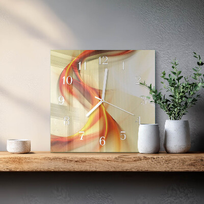 Horloge carrée en verre Abstraction