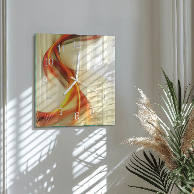 Horloge carrée en verre Abstraction