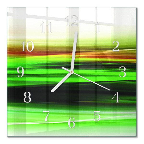 Horloge carrée en verre Abstraction