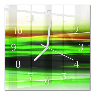 Horloge carrée en verre Abstraction