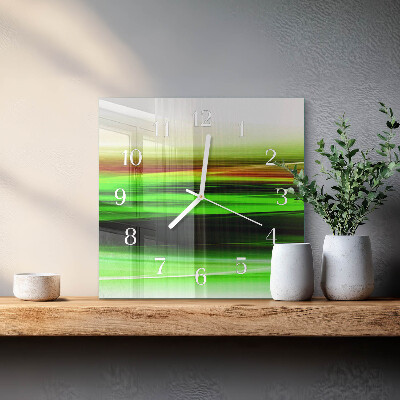Horloge carrée en verre Abstraction