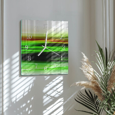 Horloge carrée en verre Abstraction