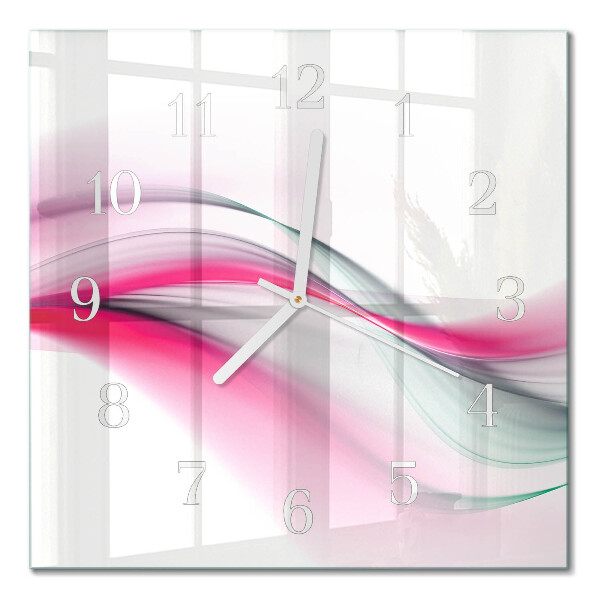 Horloge carrée en verre Abstraction